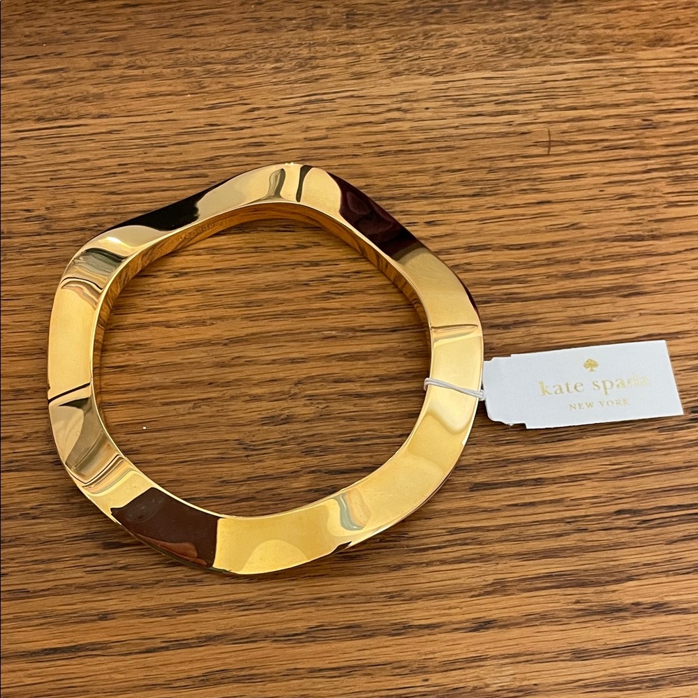 Kate Spade Shiny Gold Twist Bangle NWT